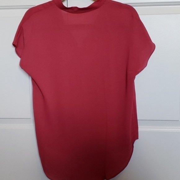 Active USA Plum Pink sheer blouse, size M - Picture 3 of 6